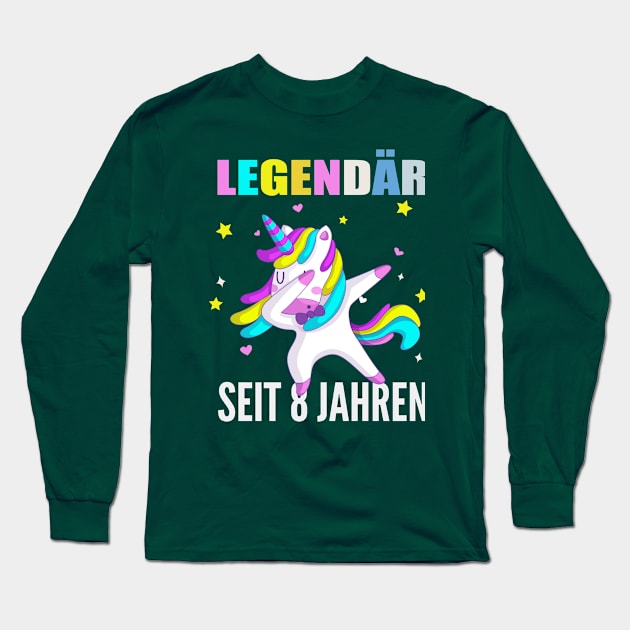 8th birthday unicorn Long Sleeve T-Shirt by NI78